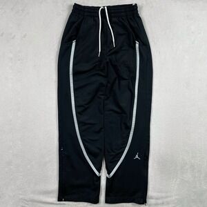 Air Jordan Sweatpants Mens Medium Black Baggy Y2K  Drawstring Zip Ankle